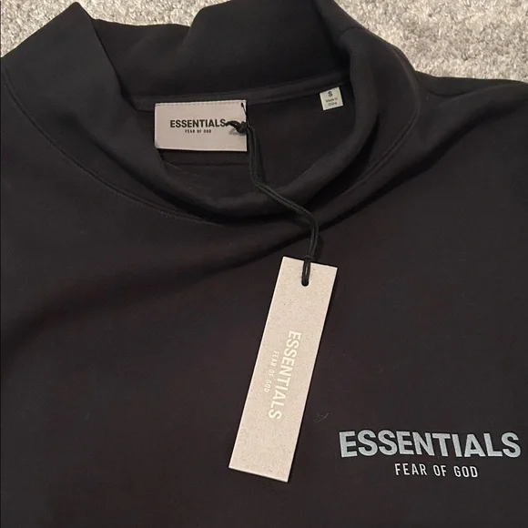 Essentials Men's Black Crewneck Sweater - Picture 2 of 6